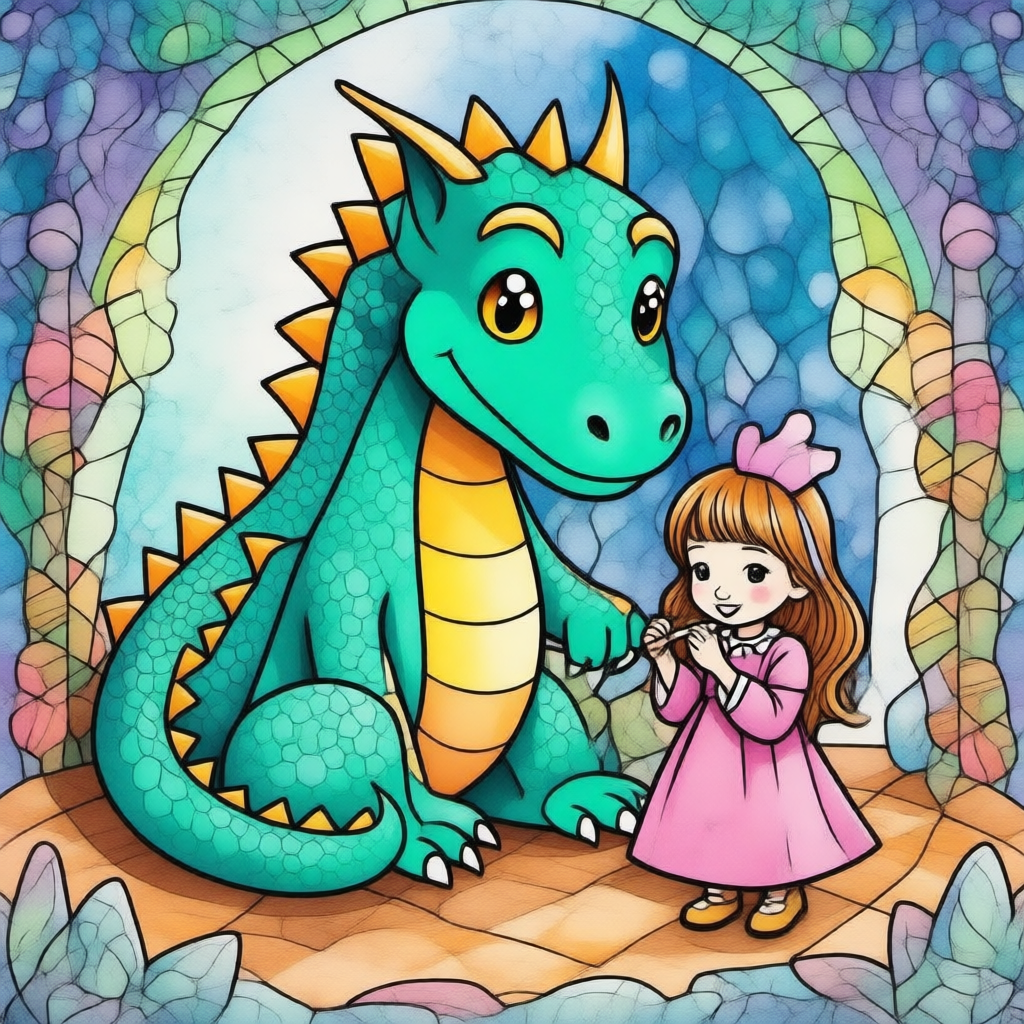La Princesa Elara y el Dragón Cantor - illustrasjon 1