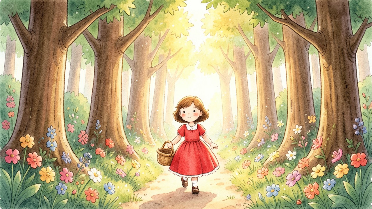 La niña perdida en el bosque encantado