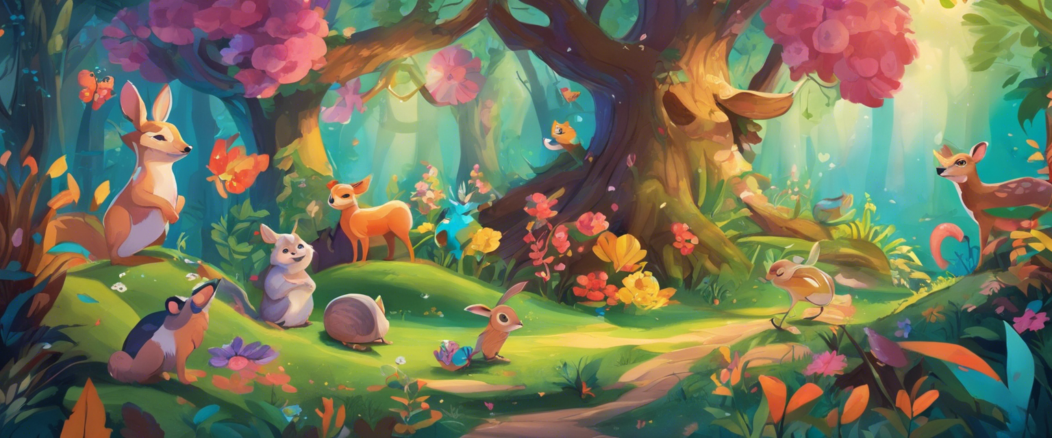 Las divertidas aventuras de los animalitos del bosque y el mundo de las letras