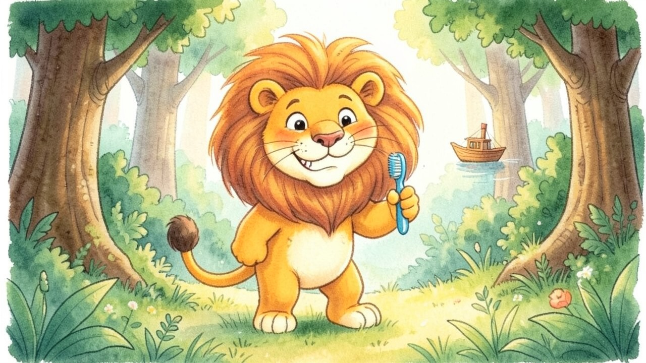 El león, el cepillo de dientes y la barca