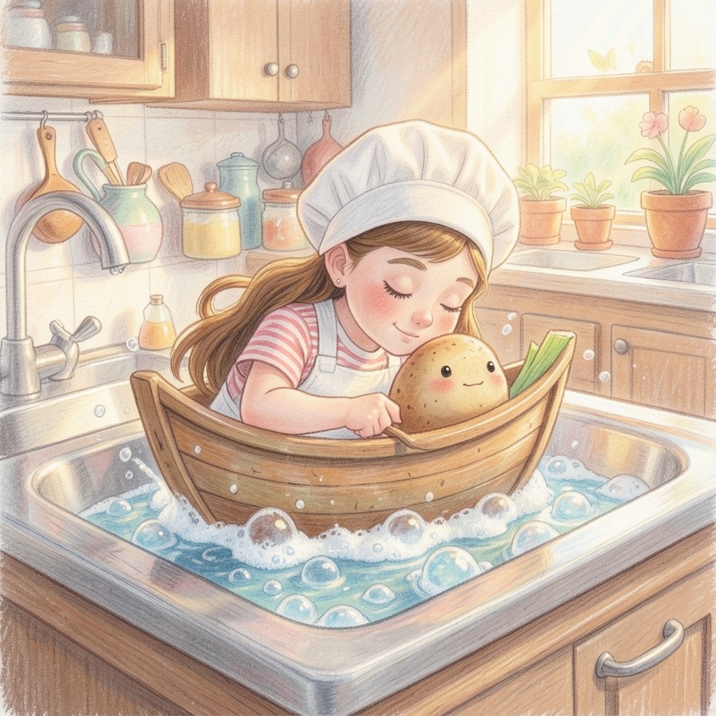 Lucía y la papa mágica - ilustración 1