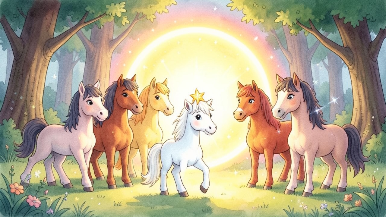 Los ponis mágicos en la tierra