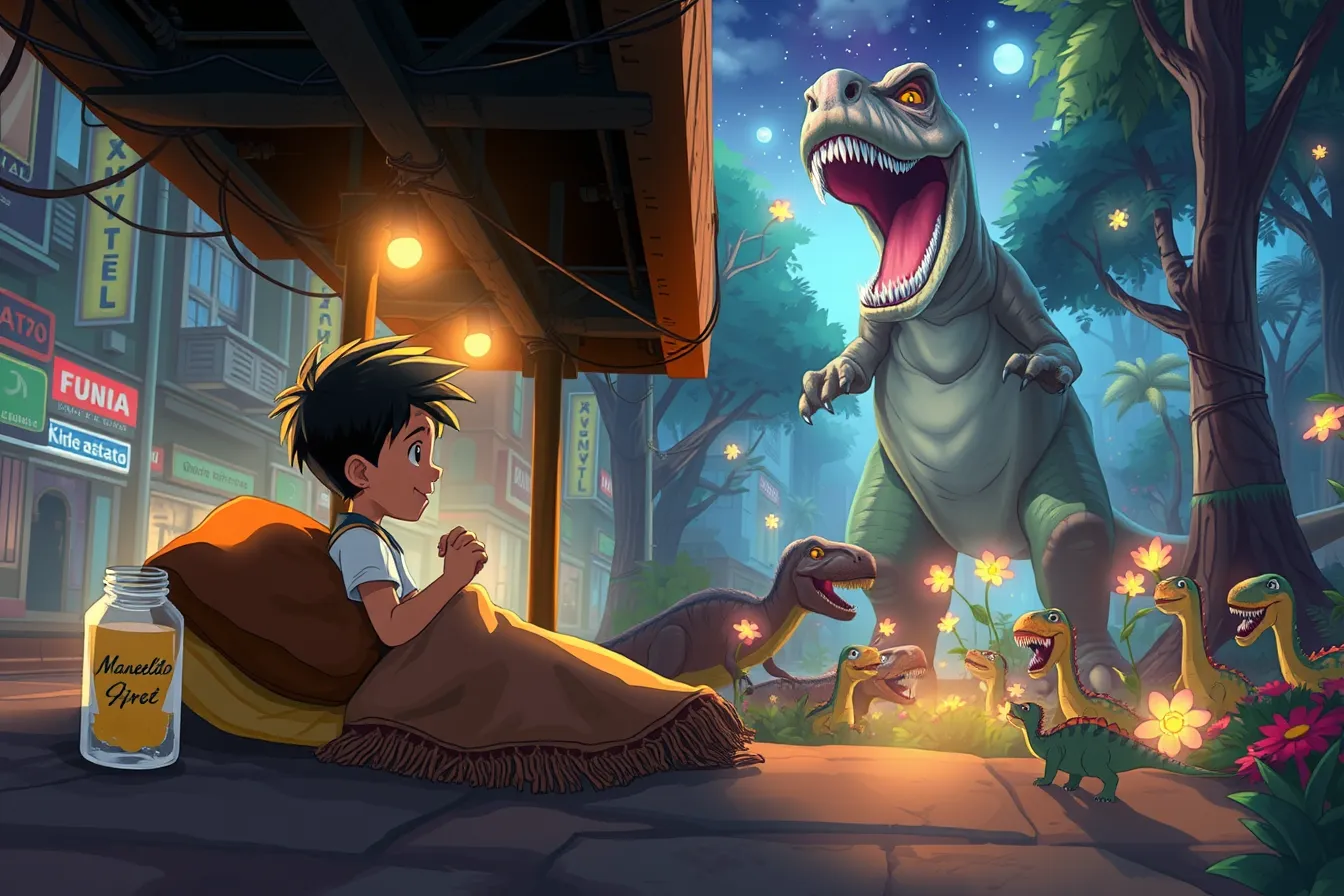 Las Noches de Manuelito y los Dinosaurios Malvados