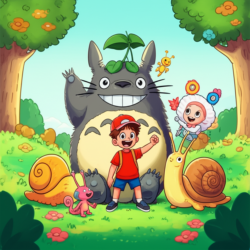 ¡La Aventura Increíble de Toni, Luke y Totoro en el Juego del Calamar Monstruoso!