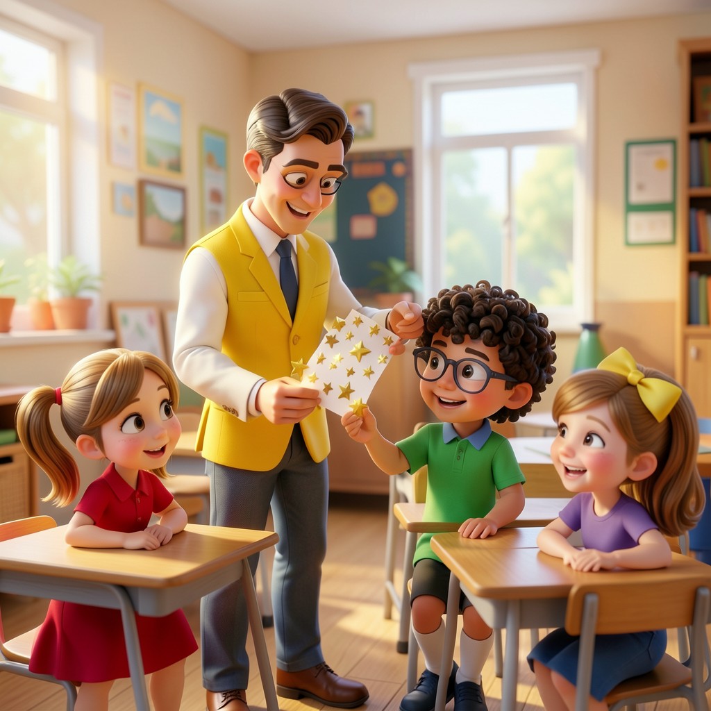Dos maestros en la escuela - ilustración 1