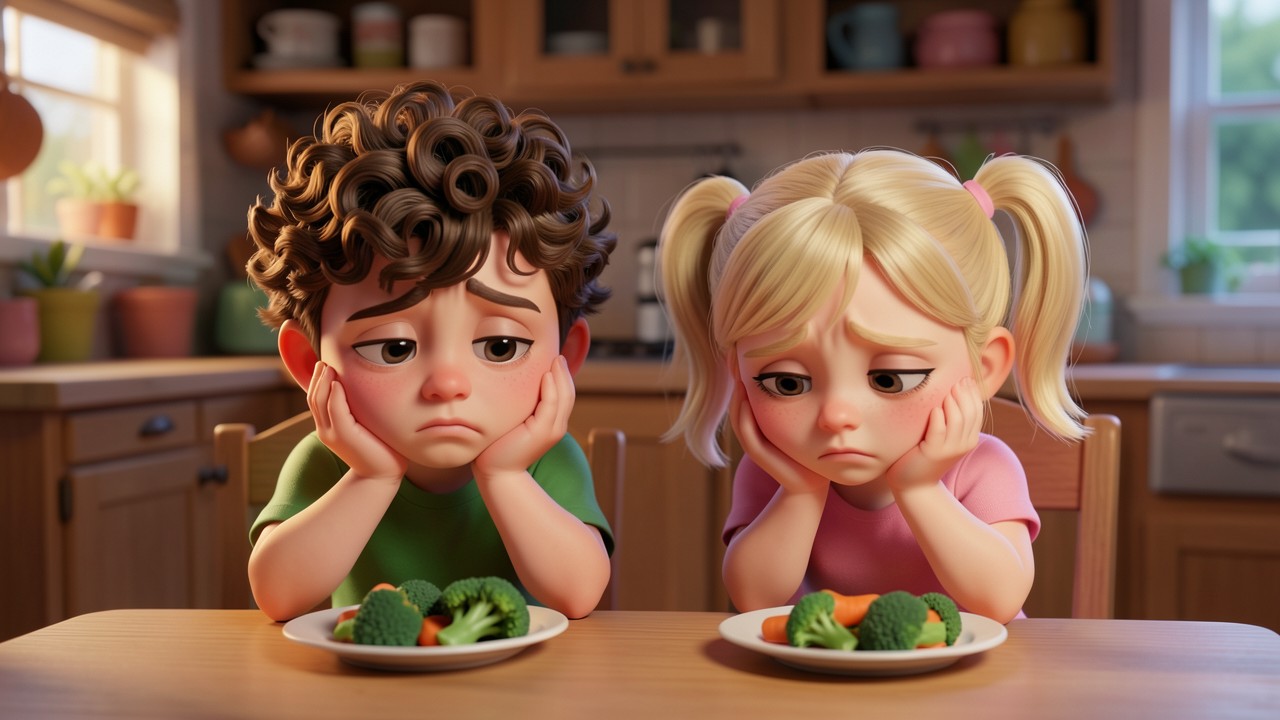 Lucas, Sofía y los Colores Mágicos de la Comida