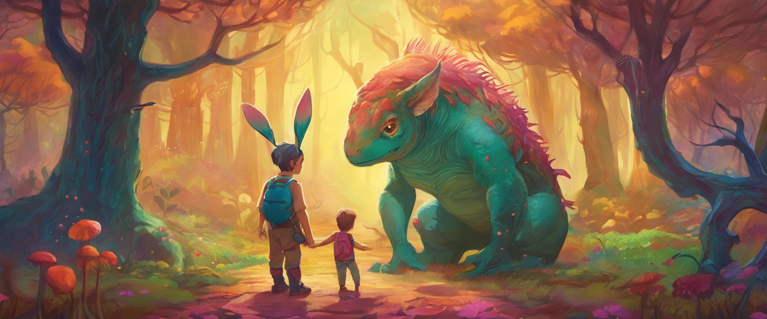 El monstruito y su amigo bondadoso