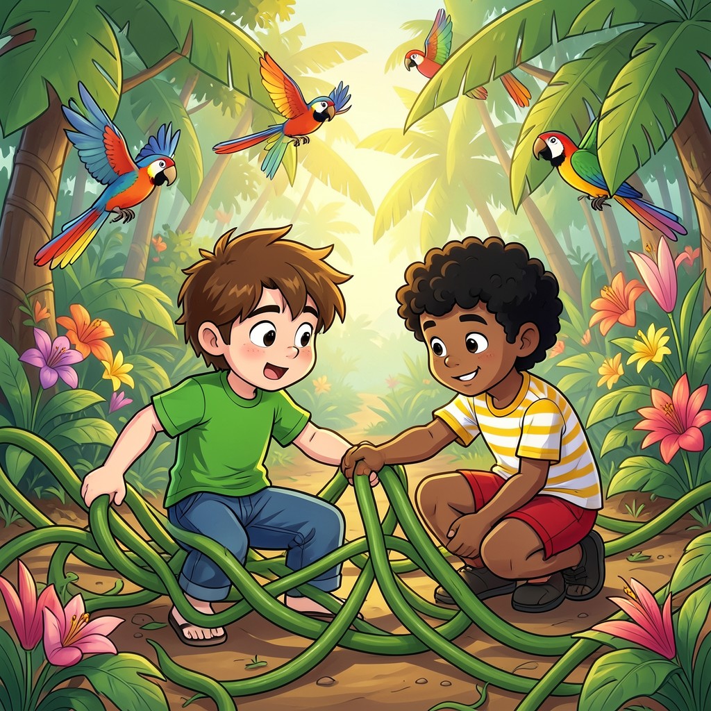Mateo, Leo y el Tesoro de la Isla Esmeralda - ilustración 1