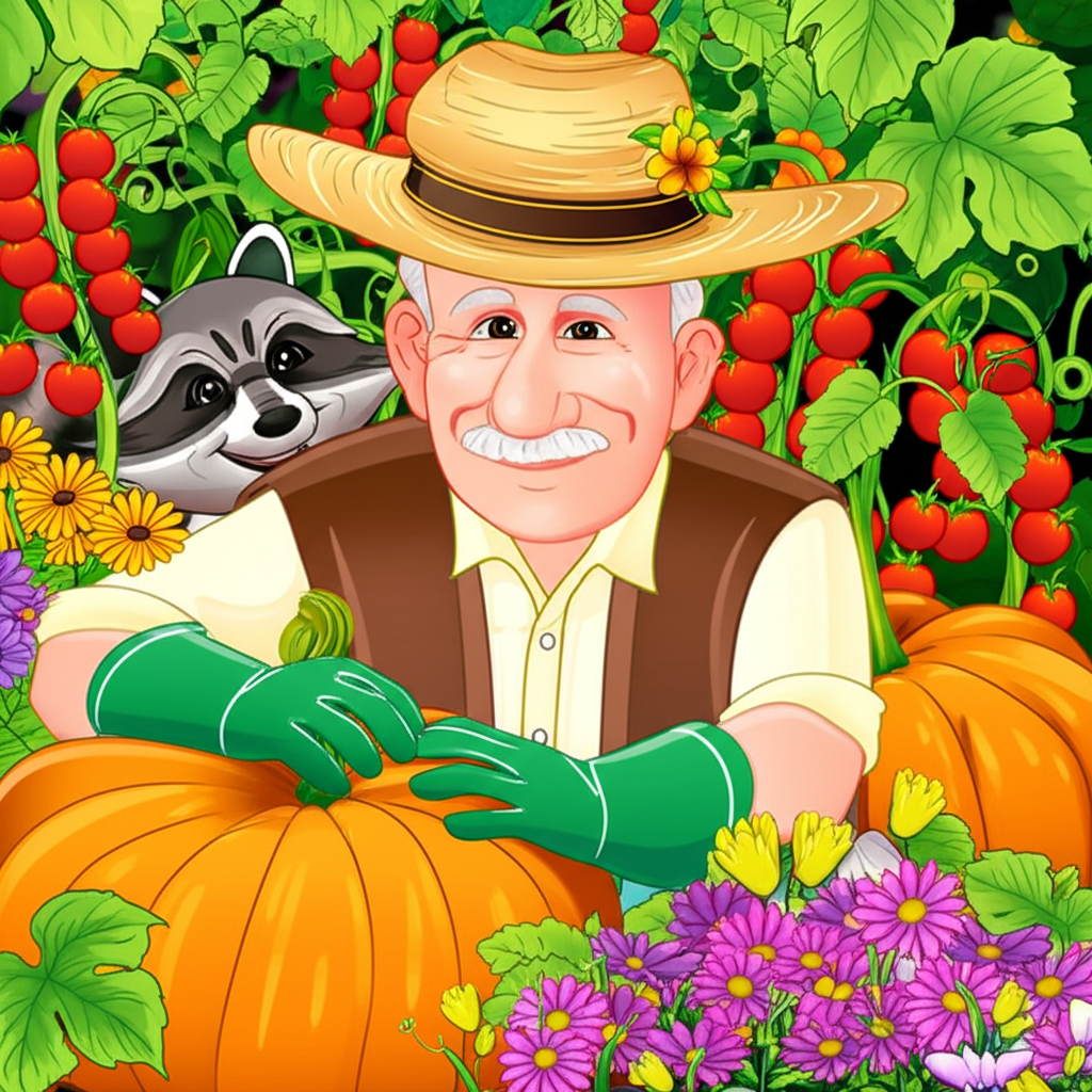 El Jardín Secreto de Don Pascual y el Mapache Travieso