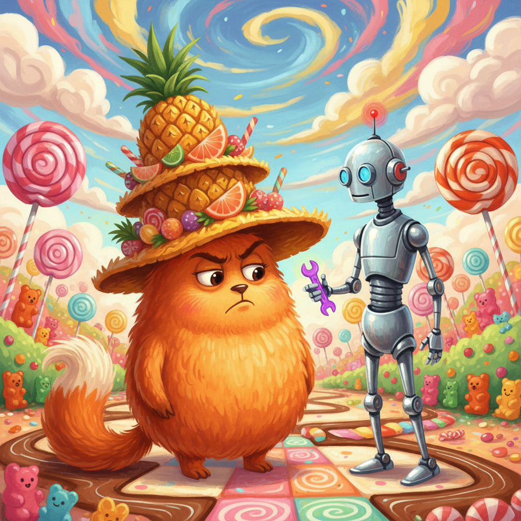El Reino de los Sombreros de Fruta y el Visitante de Lata