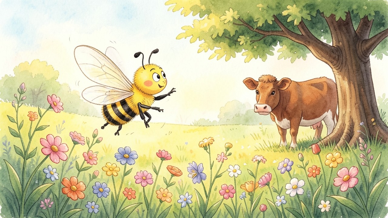 La Abeja y la Vaca: Una Amistad Inesperada