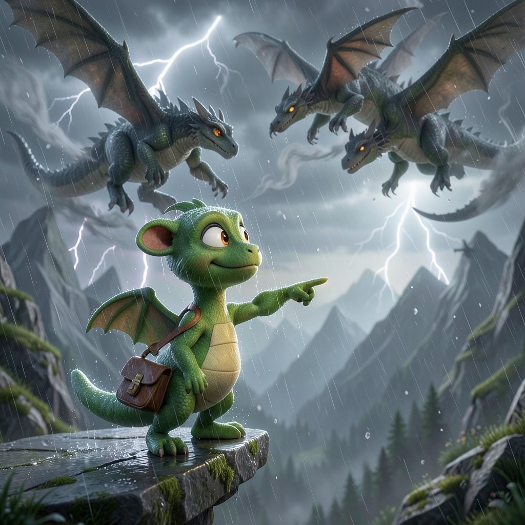 El Vuelo Silencioso de Brasa: El Dragón que Caminaba entre Nubes - ilustración 1