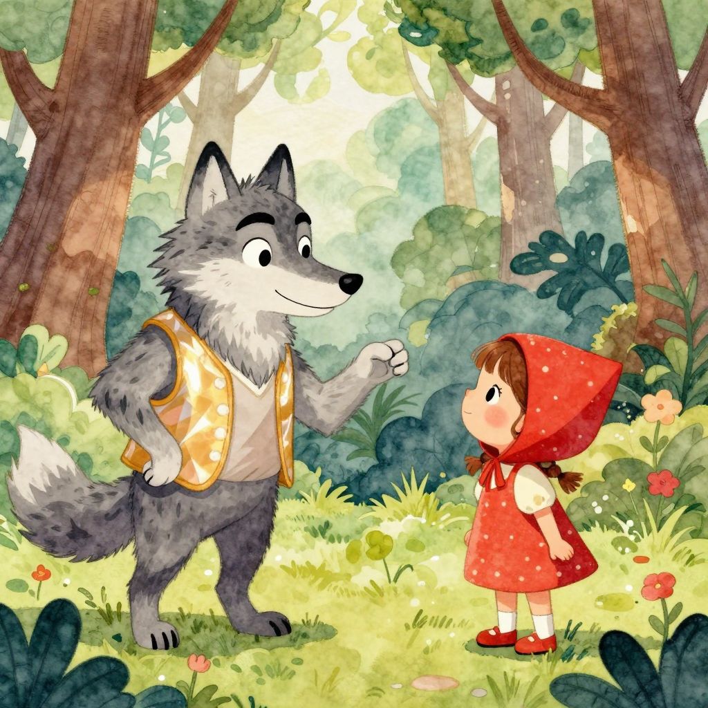 Le Petit Chaperon Rouge et la Forêt Enchantée - illustration 1
