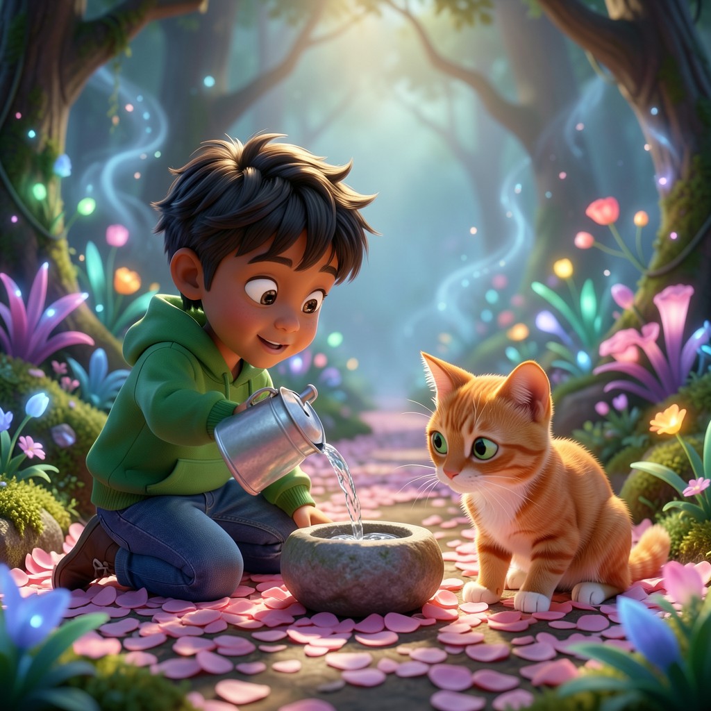 El Secreto de Milo y el Jardín de los Susurros - ilustración 1