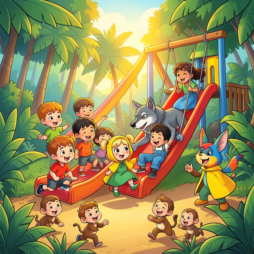 Caperucita Amarilla y el Misterio del Parque Mágico - ilustración 2