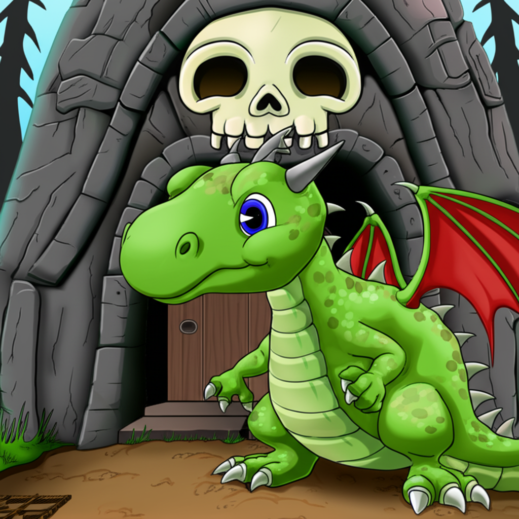"Draco y Calaverita: Una Amistad Inesperada en la Casa Embrujada"