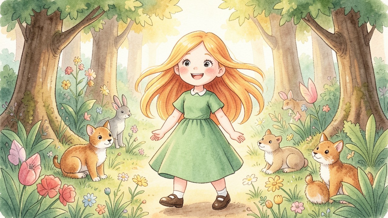 La niña hechizada por la naturaleza