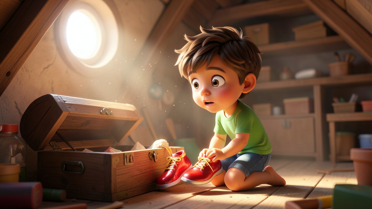 Leo y las Zapatillas del Destino Brillante