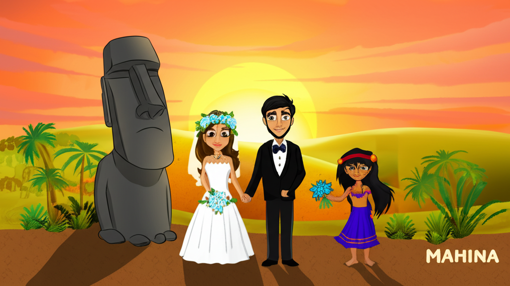 El Secreto de los Moáis: La Boda Mágica de Sofía y Tomás