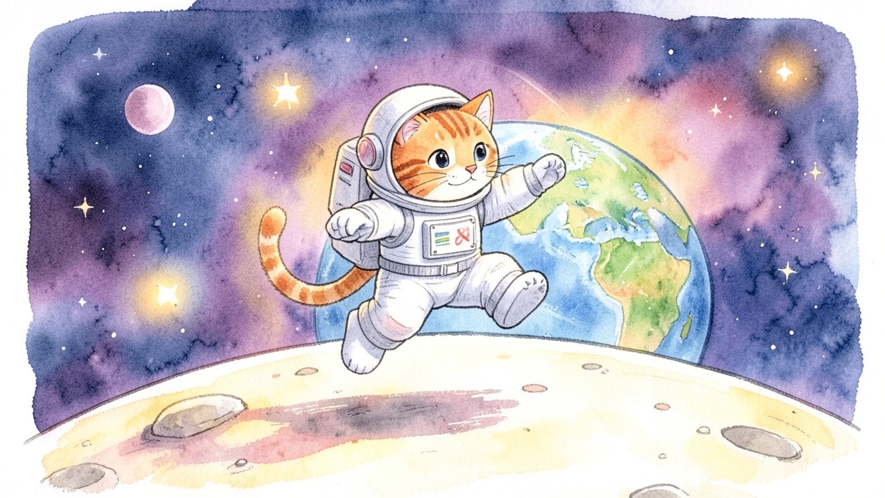 El gato astronauta que viajó a la Luna