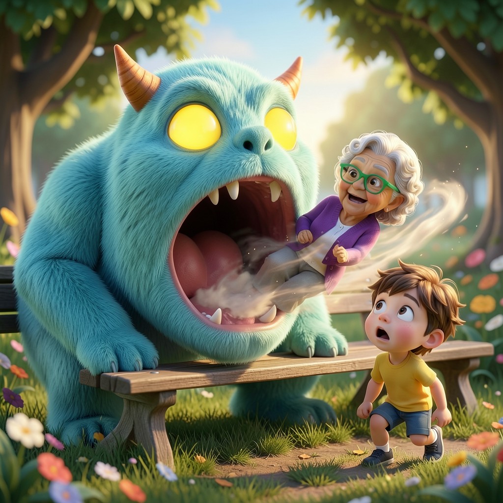 El Gran Rescate de la Abuela Rosa y el Monstruo de los Tres Ojos - ilustración 1