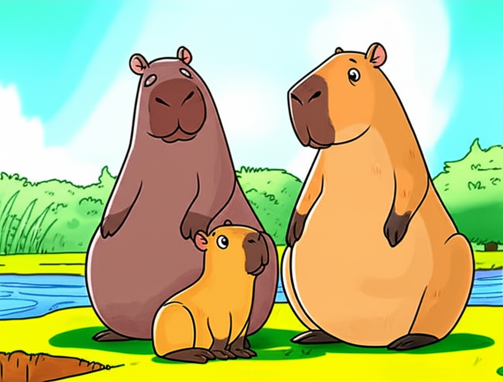 Capibara Copito y la Familia Gigante