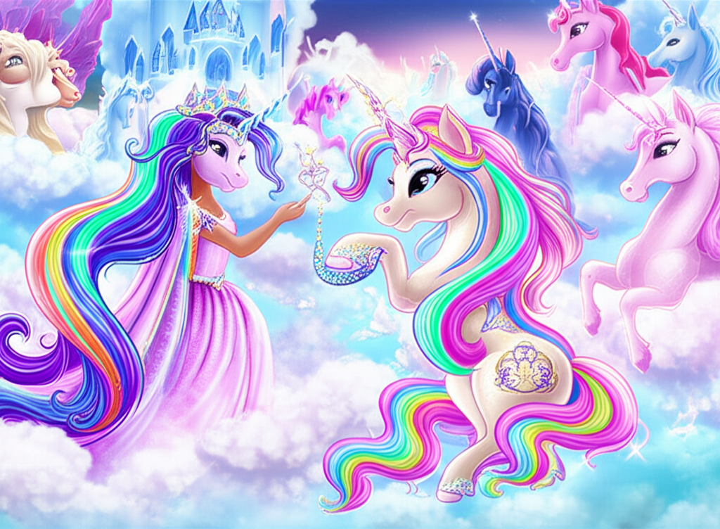 ¡Camila y el Unicornio de Nariz Roja: Un Vuelo Arcoíris!