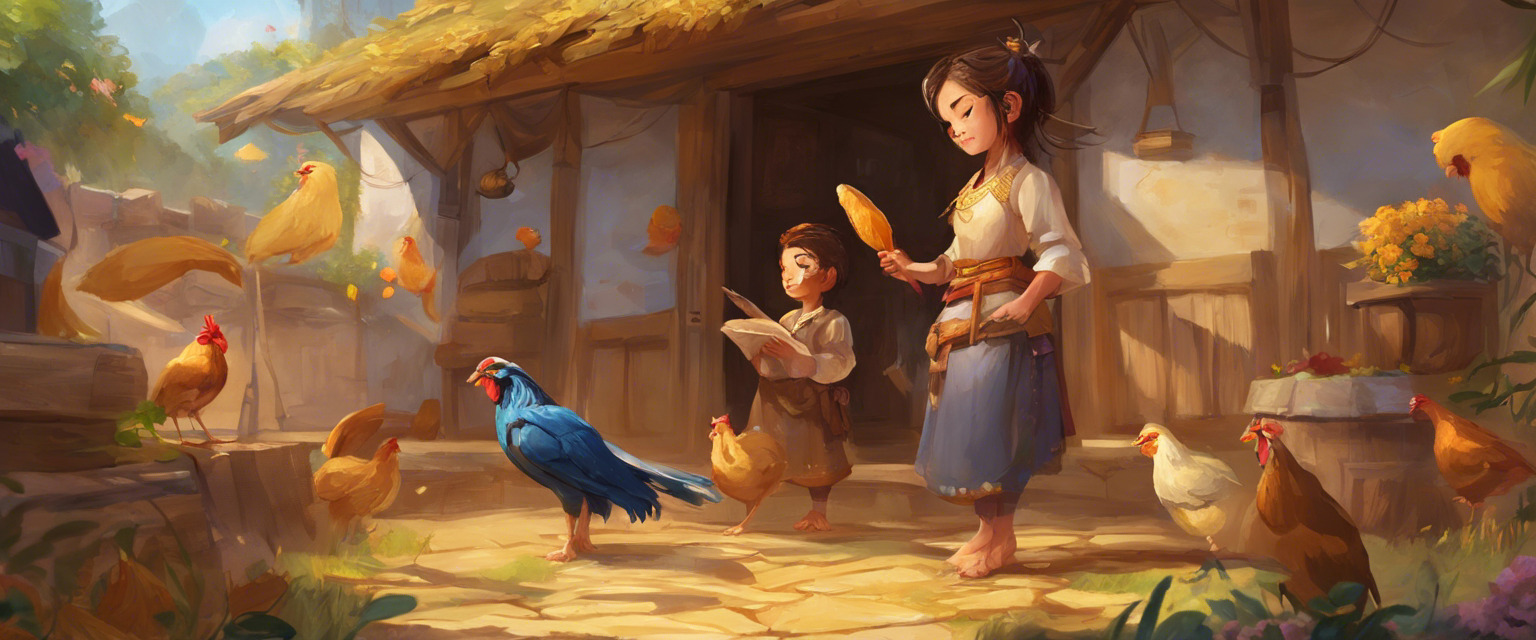 El pollo dorado y la niña curiosa