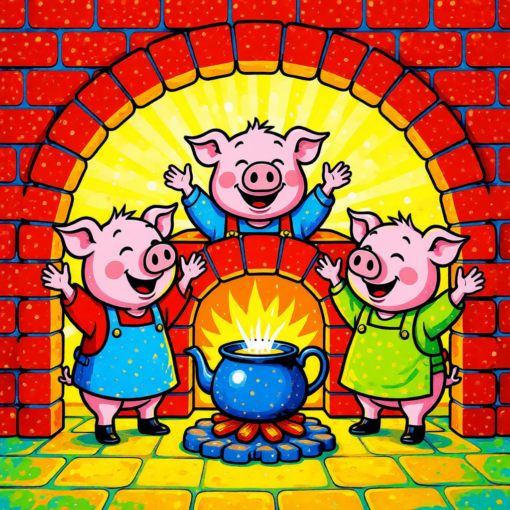 Los Tres Cerditos y la Fortaleza de Ladrillo - ilustración 2