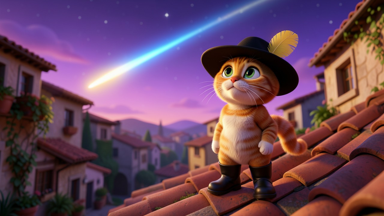 El Gato con Botas y el Eco de la Estrella Fugaz