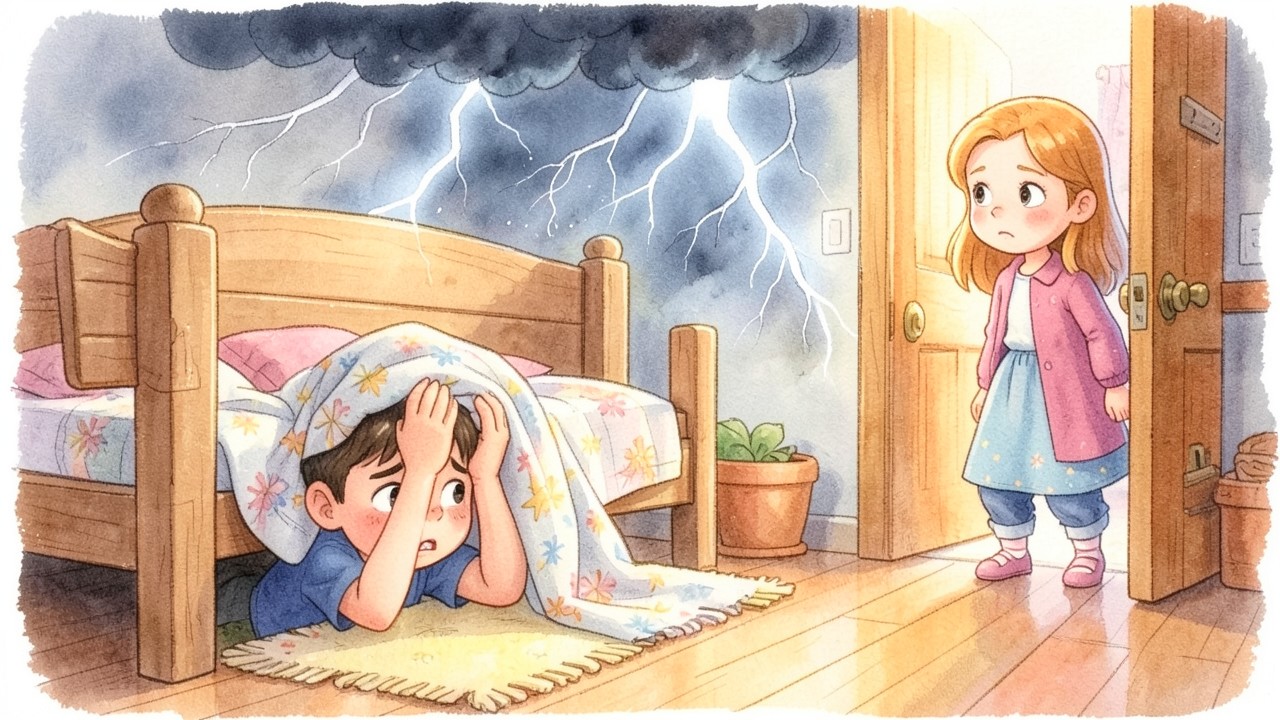 El niño que le temía a las tormentas