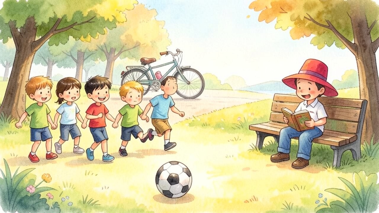 El balón, la bicicleta y el sombrero