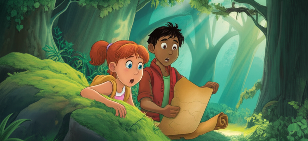 Lara y Mateo y el Secreto del Bosque Brillante