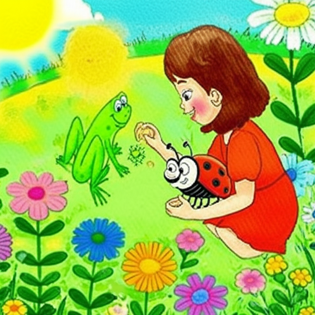 Sofía, la Rana Saltarina y la Mariquita Amistosa