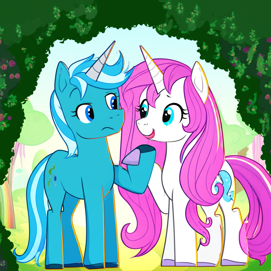 "Celeste, el Unicornio Azul y el Bosque de Sonidos Especiales"