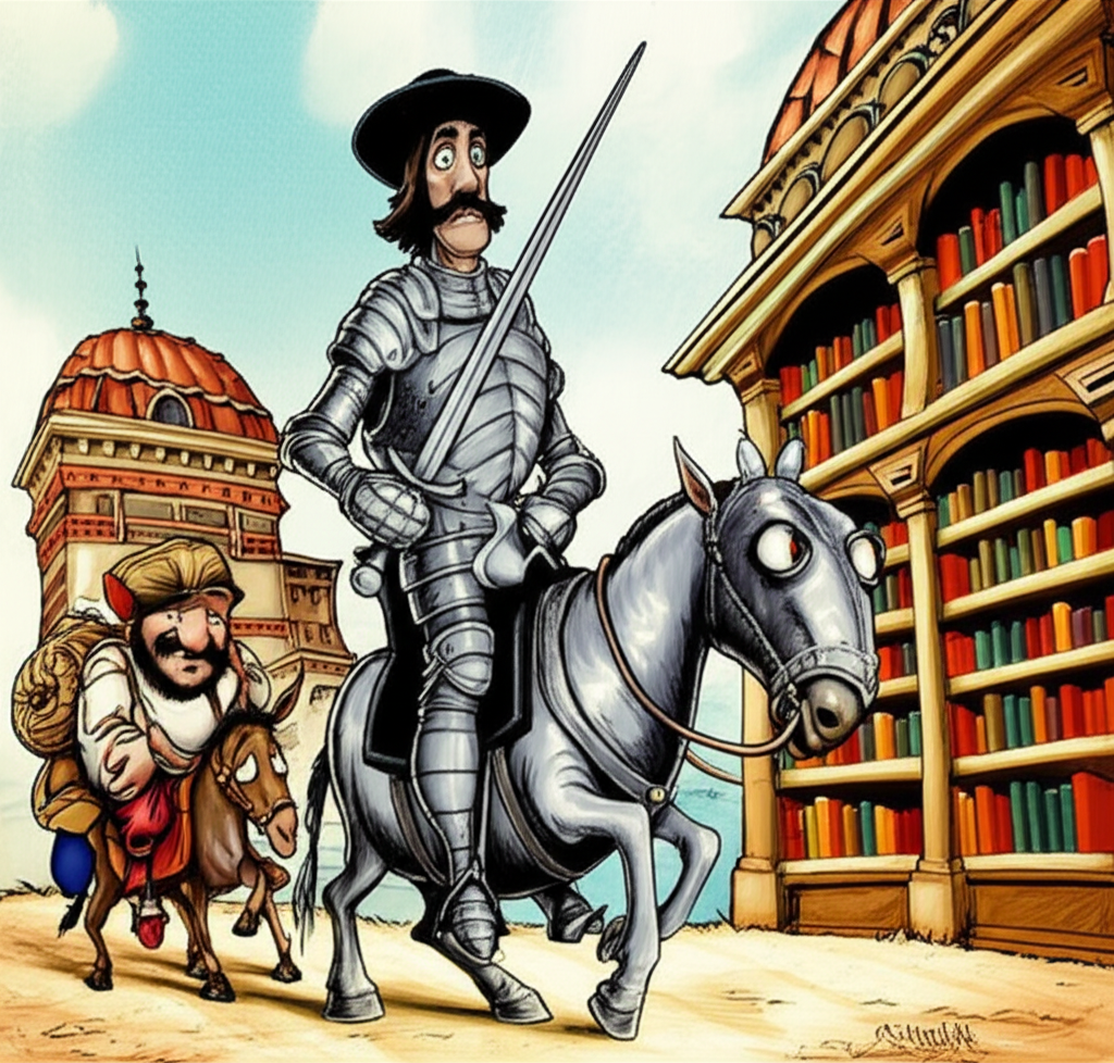 "¡Don Quijote y el Dragón de la Biblioteca!"