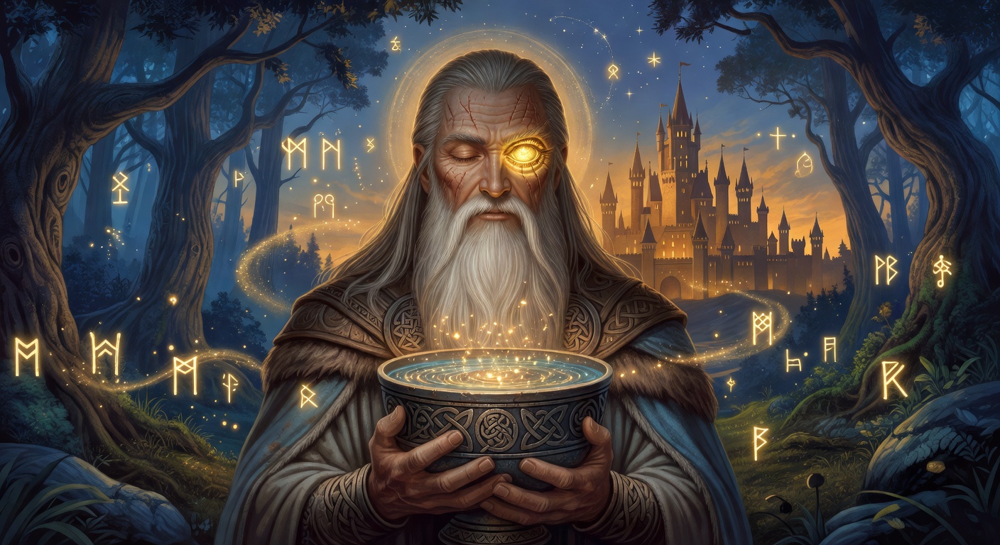 Oden och Kunskapens Brunn - illustration 2