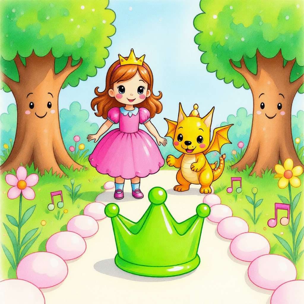 La Princesa Lucía y el Misterio de la Corona de Gelatina Saltarina - ilustración 1