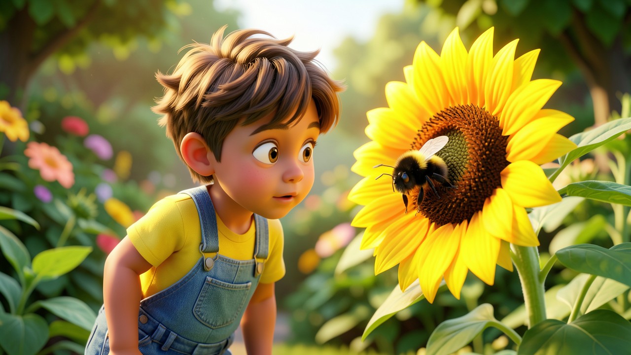 Mateo y los Pequeños Visitantes del Jardín