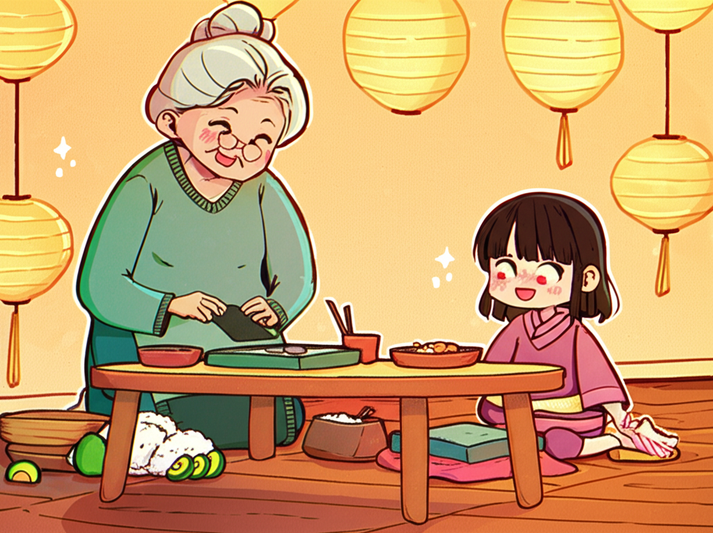 La Noche Mágica de Hana: Sushi, Flores y Amistad Coreana