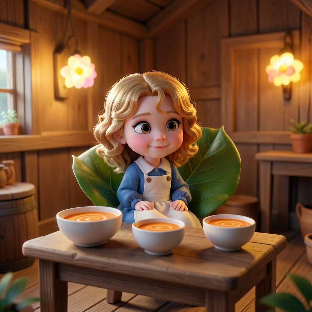 Goldilocks and the Three Fluffy Bunnies - illustration 1