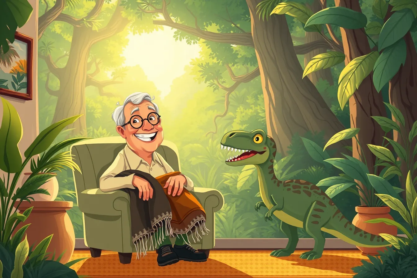El viaje mágico de Lucas en la tierra de los dinosaurios
