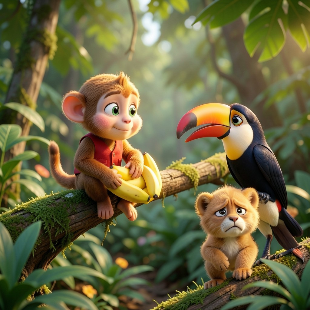 Jorge y el Tesoro Brillante de la Selva - ilustración 1