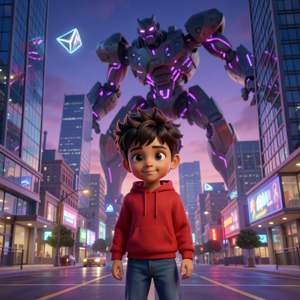 Santiago y el Corazón Eléctrico de Metrociudad - ilustración 1