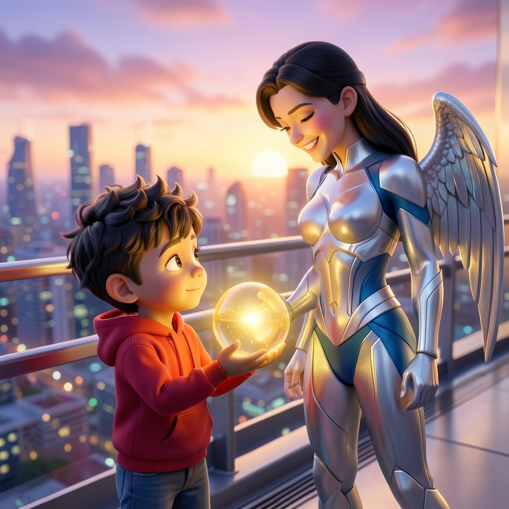 Santiago y el Corazón Eléctrico de Metrociudad - ilustración 2