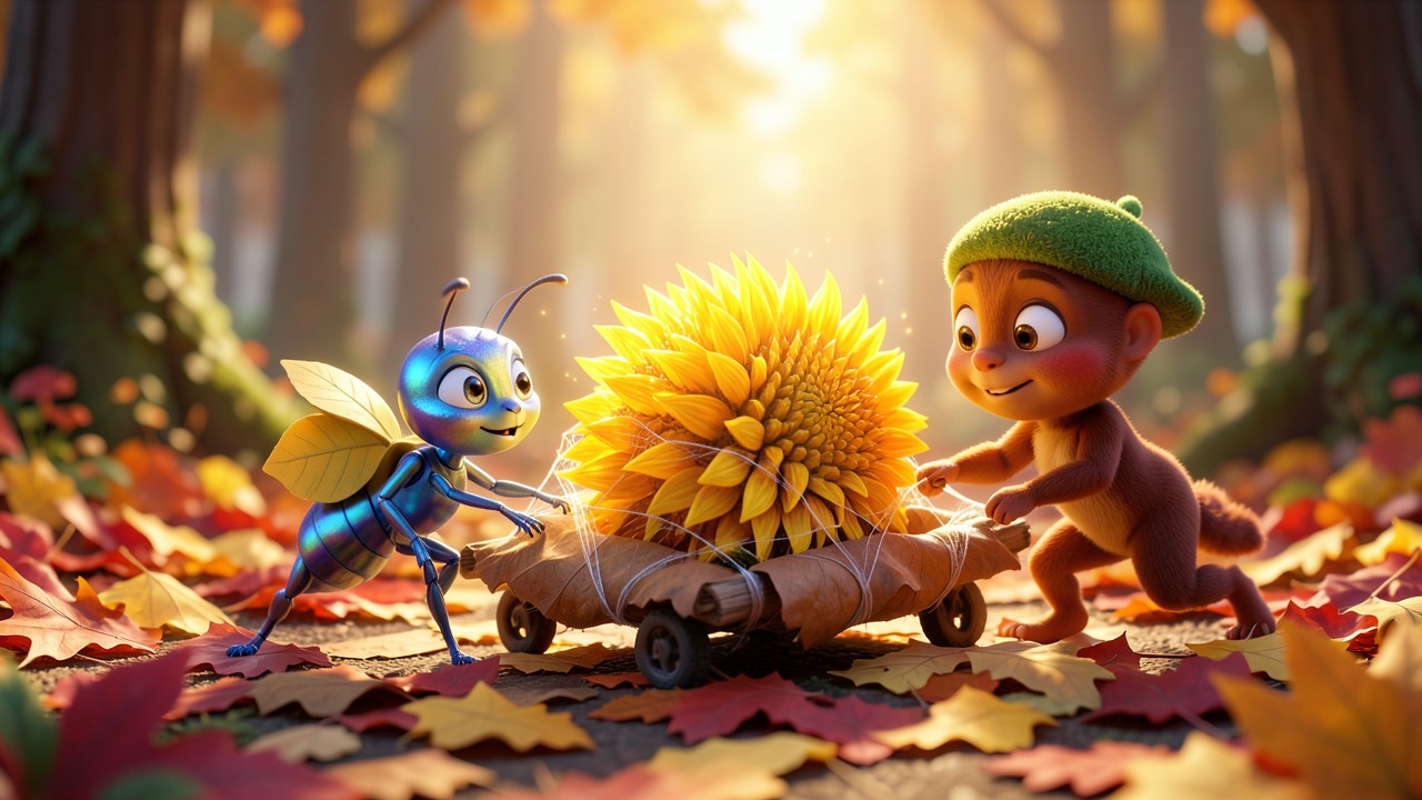 Lila y la Semilla Dorada: Una Aventura de Otoño