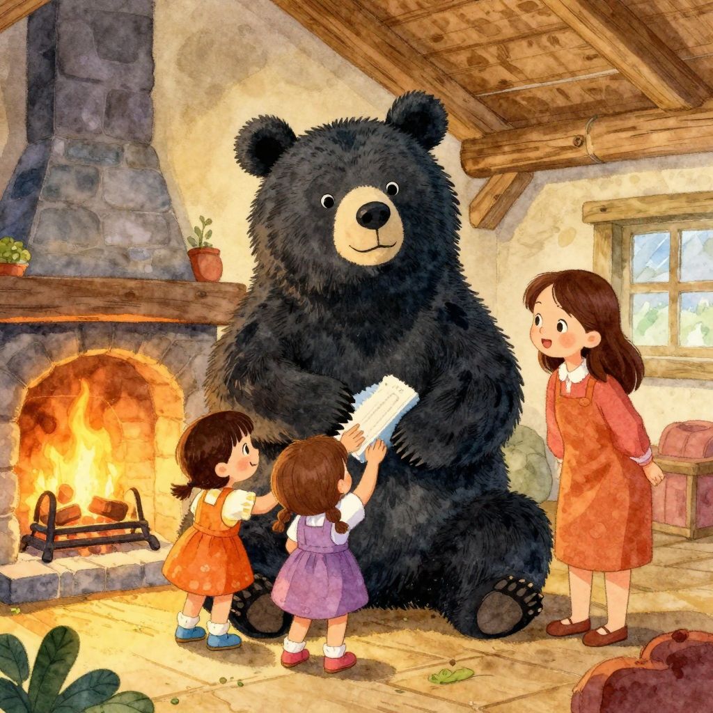 Schneeweißchen und Rosenrot - Illustration 1