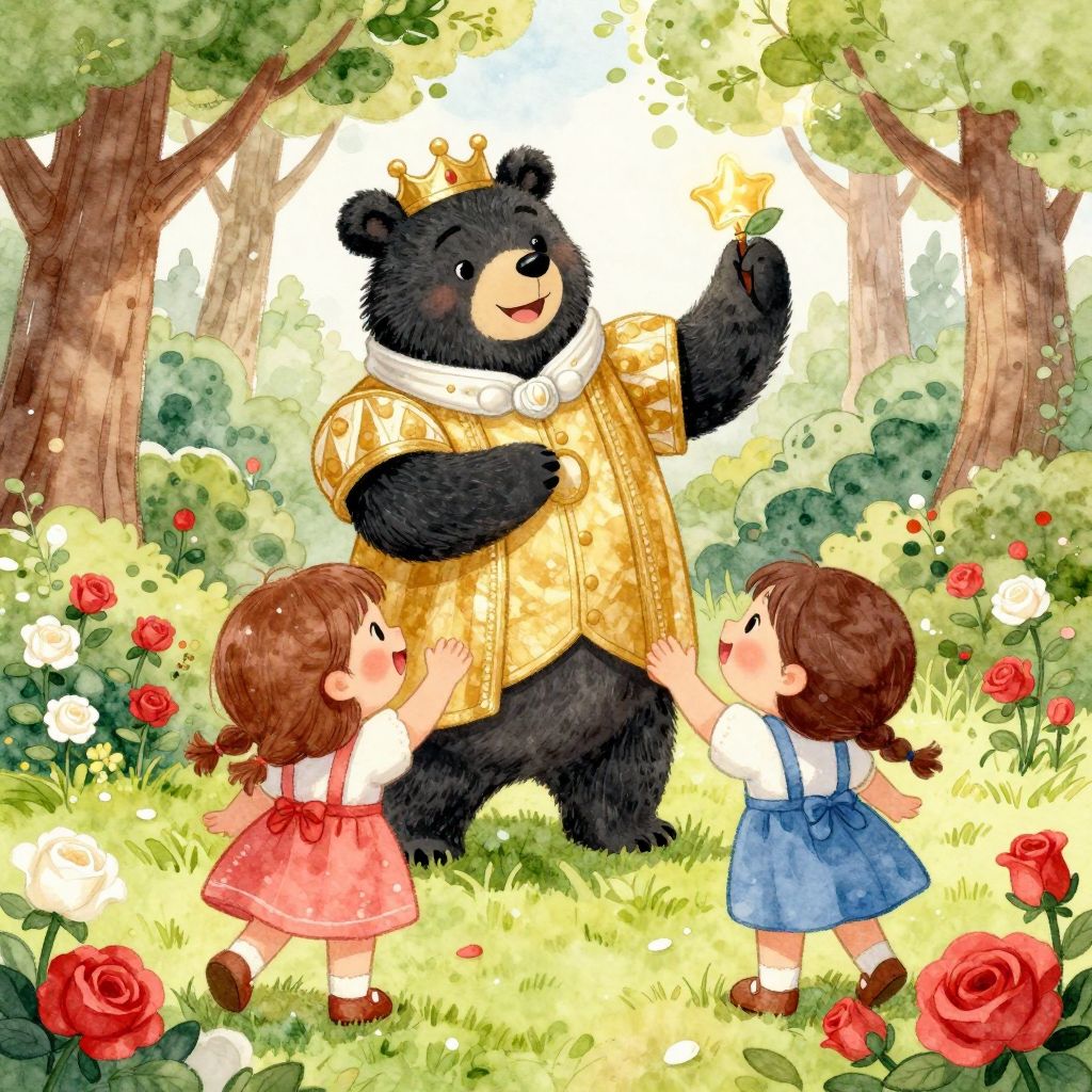 Schneeweißchen und Rosenrot - Illustration 2