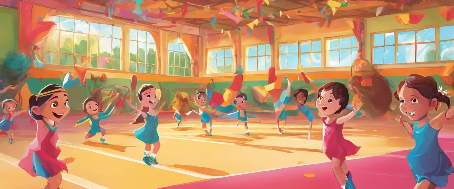 Los Peques Felices en la competencia de gimnasia