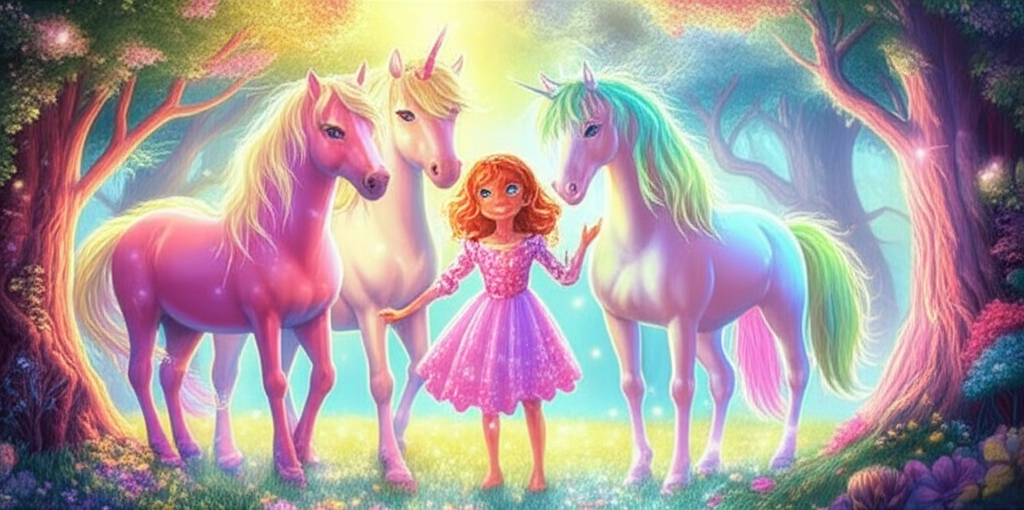 Jazmín y el Bosque Brillante de los Unicornios